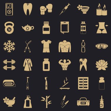 Fitbody simgeler kümesi, simle stili