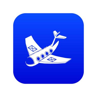 Hava sonrası teslimat simgesi mavi vektör