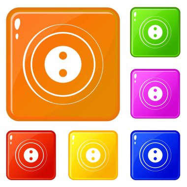 Düğme simgeleri vektör rengini ayarlar