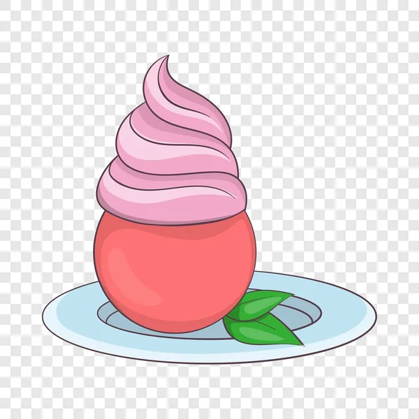 Icono de helado de menta, estilo de dibujos animados — Archivo Imágenes Vectoriales