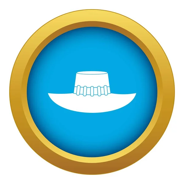Cappello donna icona blu vettoriale isolato — Vettoriale Stock