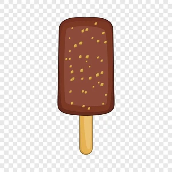 Čokoládová ikona zmrzliny, kreslený styl — Stockový vektor