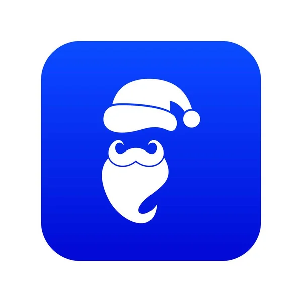 Santa hatt, mustasch och skägg, enkel stil — Stock vektor