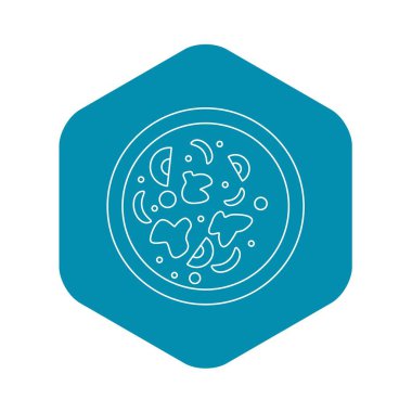 Asyalı ateşli tabağı simgesi, anahat stili