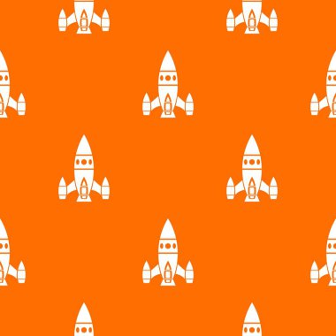 Roket gemi deseni vektör turuncu