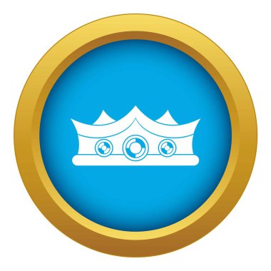 Kral taç simgesi mavi vektör izole