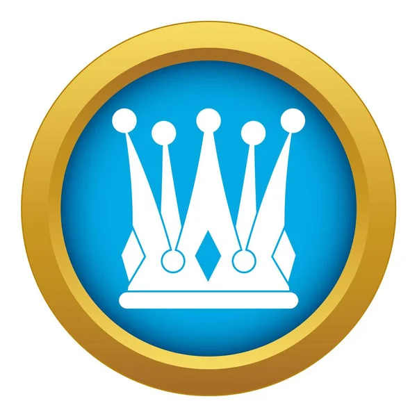 Königliche Krone Symbol blauer Vektor isoliert — Stockvektor