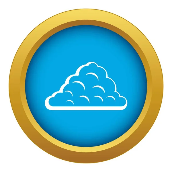One cloud icon blue vector isolated — Stock Vector