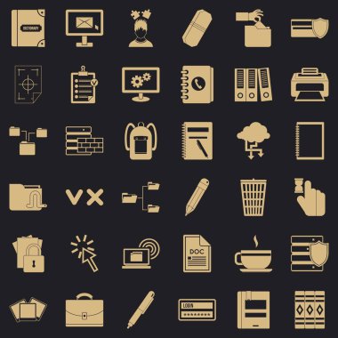 Hesap makinesi simge kümesi, simle stili