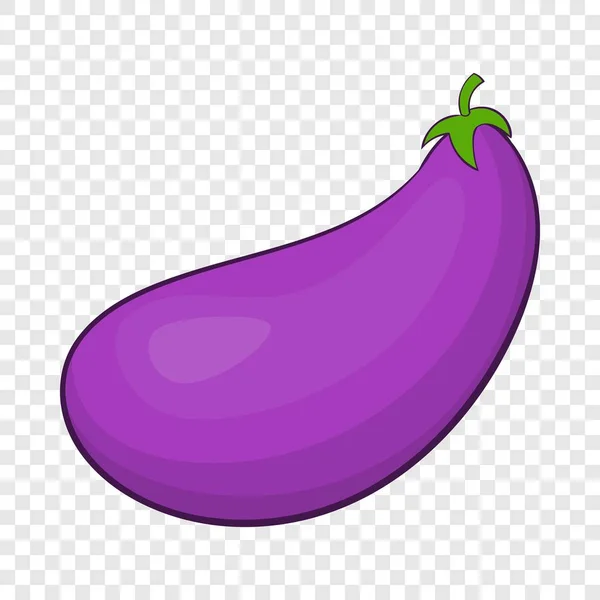 Icône de fruits d'aubergine, style dessin animé — Image vectorielle
