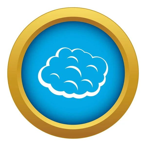 Round cloud icon blue vector isolated — Stock Vector