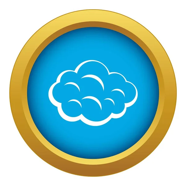 Summer cloud icon blue vector isolated — Stock Vector