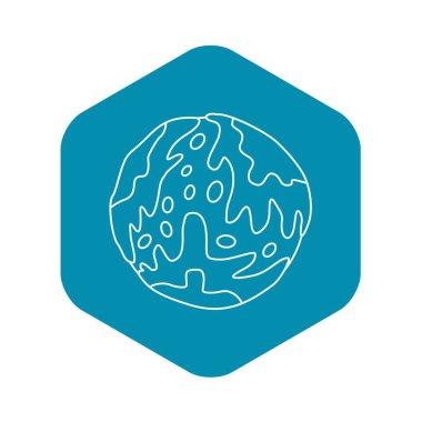 Küçük gezegen simgesi, anahat stili