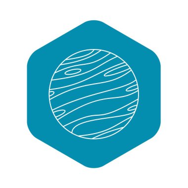 Büyük gezegen simgesi, anahat stili