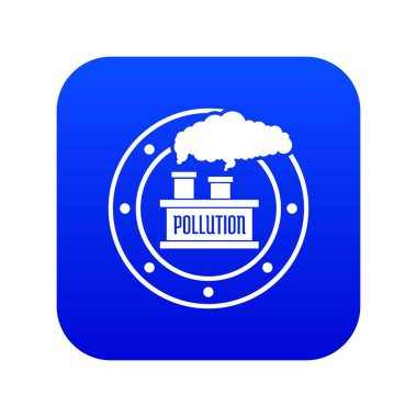 Fabrika simgesi mavi vektör