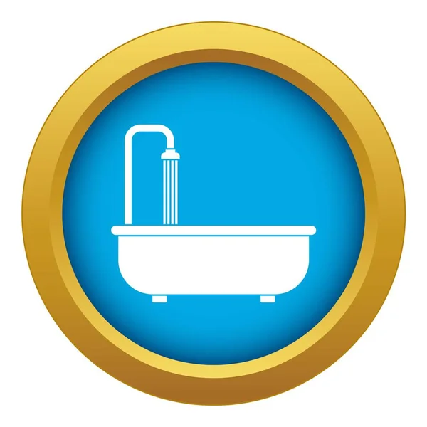 Bathroom icon blue vector isolated — Stock Vector