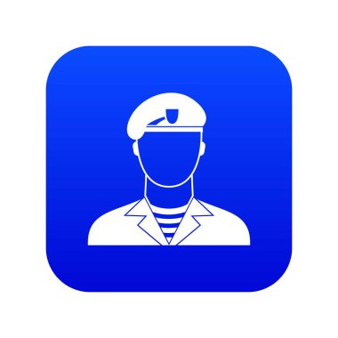 Modern ordu asker simgesi dijital mavi