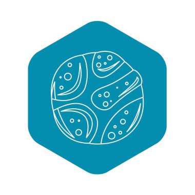 Issız gezegen simgesi, anahat stili