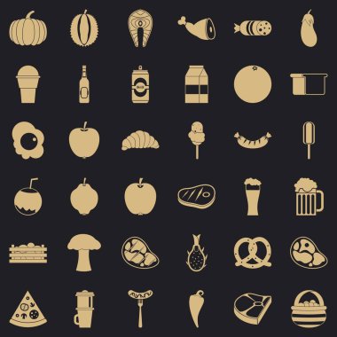 Gıda simgeler kümesi, simle stili