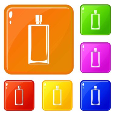 Koku şişesi simgeleri vektör rengini ayarlar