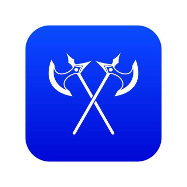 Çapraz savaş eksenleri simgesi dijital mavi