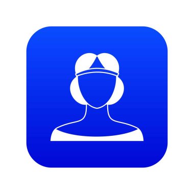 Taç simgesi dijital mavi Ortaçağ kadın