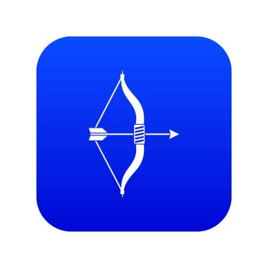 Yay ve ok simgesi dijital mavi