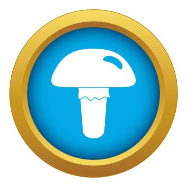 Zehirli mantar simgesi mavi vektör izole