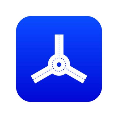 Döner kavşak simgesi dijital mavi