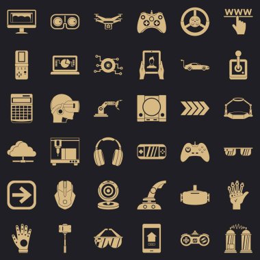 Cyber Icons set, basit tarzı