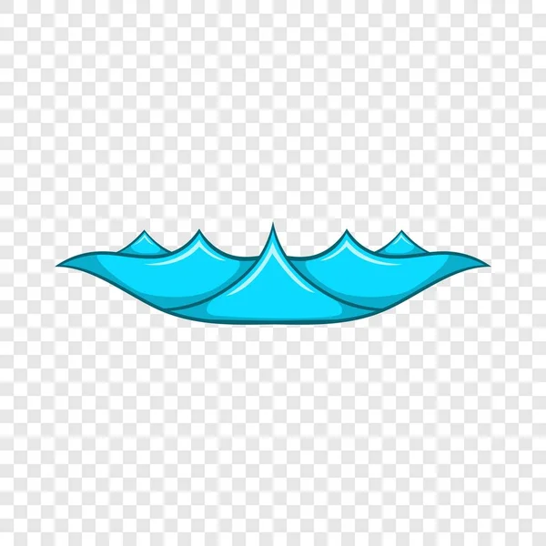 Pequeño icono de olas del océano, estilo de dibujos animados — Vector de stock