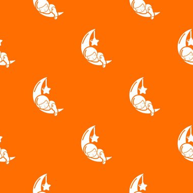 Uyuyan kız desen vektör turuncu