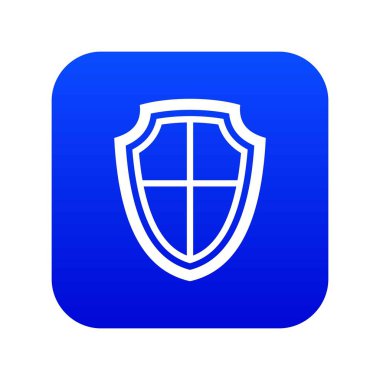 Kalkan simgesi dijital mavi