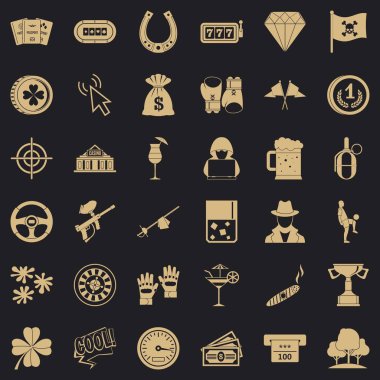 Nakit Icons set, basit tarzı