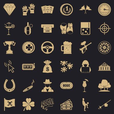 Rulet Icons set, basit tarzı