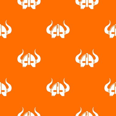 Viking kask desen vektör turuncu