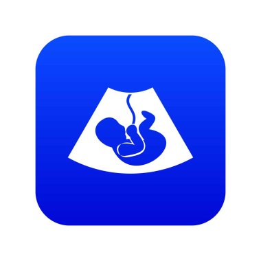 Ultrason fetus simgesi dijital mavi