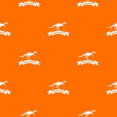 Jurassic raptor desen vektör turuncu