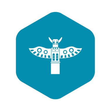 Geleneksel dini totem direği simgesi basit tarzı