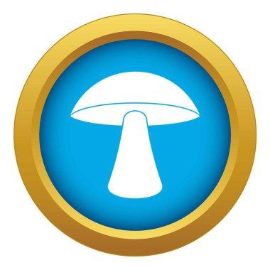 Huş mantarı simgesi mavi vektör izole