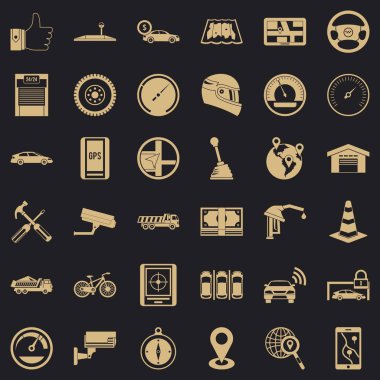 Kapı Icons set, basit tarzı