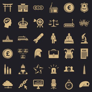 Denge Icons set, basit tarzı