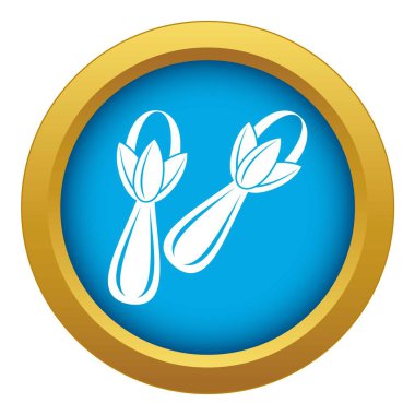 Baharat karanfil simgesi mavi vektör izole