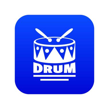 Davul simgesi mavi vektör