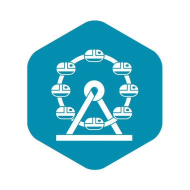 Dev dönme dolap simgesi, basit tarzı