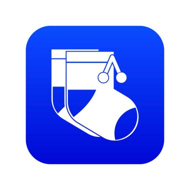 Bebek çorap simgesi dijital mavi