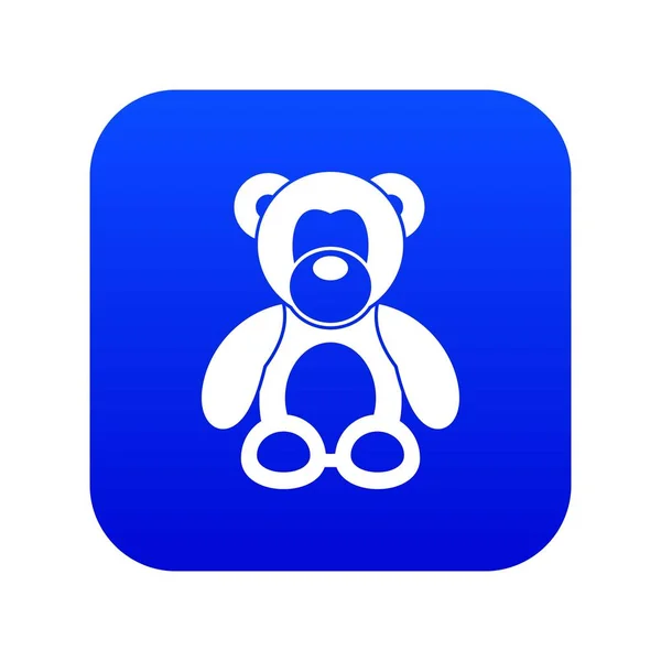 Teddy Bear icon digitale blauw — Stockvector