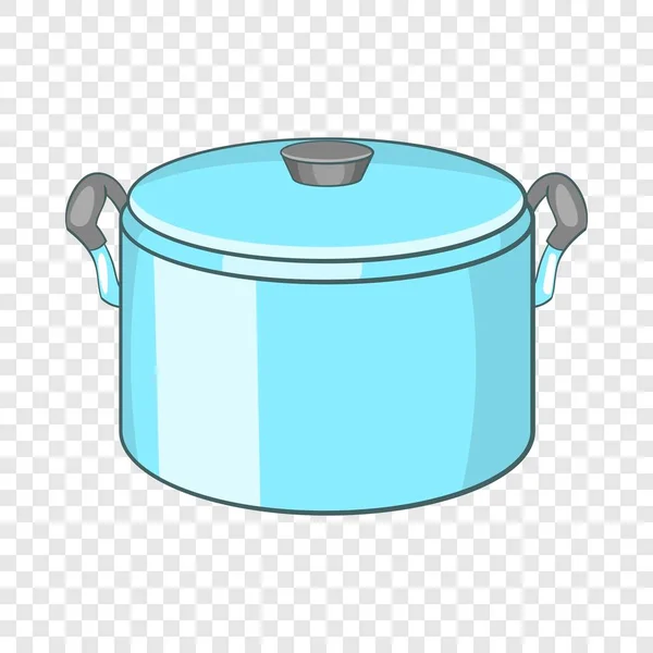 Pot with lid icon, cartoon style — Stock Vector