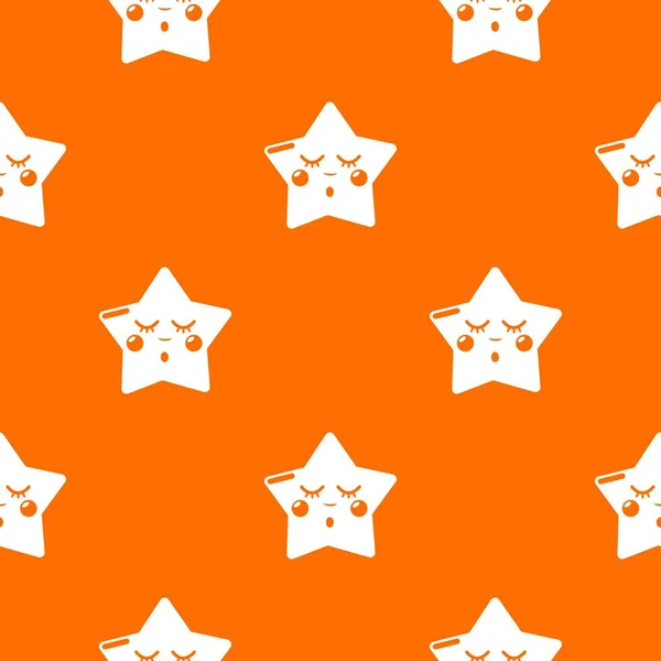 Schlafender Sternenmustervektor orange — Stockvektor