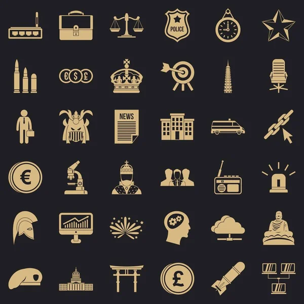 Kişi Icons set, basit tarzı